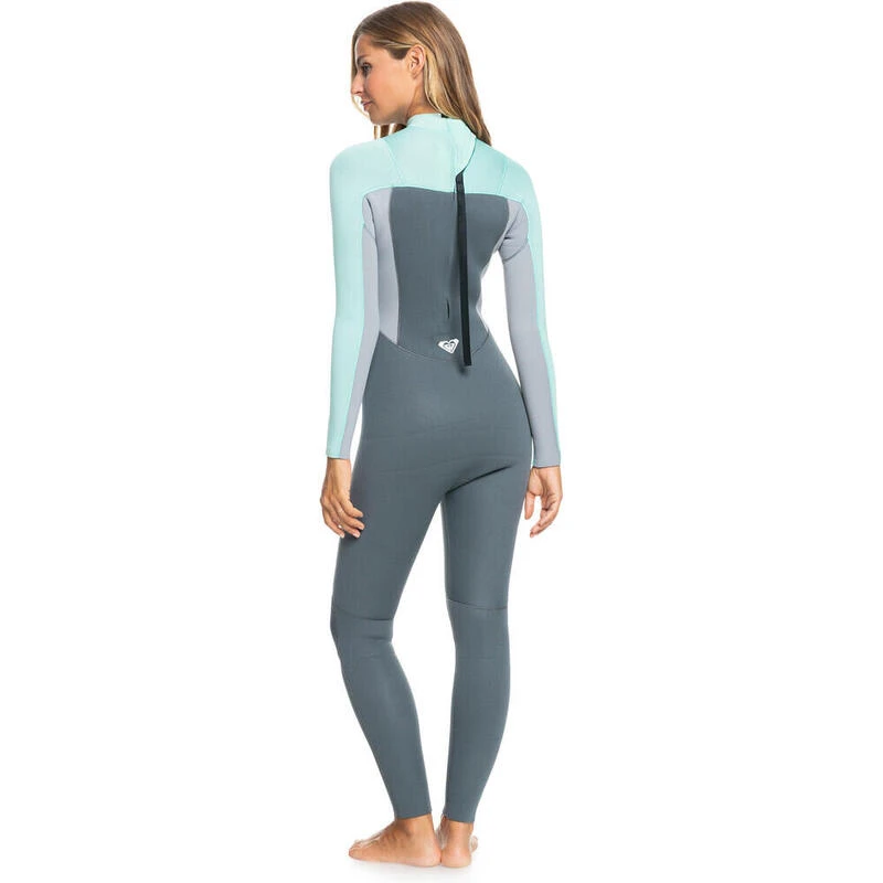 Roxy Combinaison De Surf Prologue 4/3mm GBS - Zip Au Dos Vert Femmes â Image 2