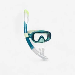 Kit De Snorkeling Masque 100 COMFORT Tuba DRYTOP Adulte Vert