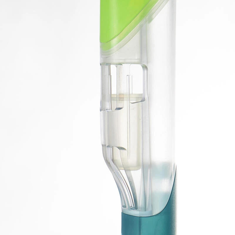 Kit De Snorkeling Masque 100 COMFORT Tuba DRYTOP Adulte Vert Avec Sac â Image 6