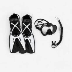 Mares Kit De Snorkeling Palmes Masque Et Tuba - Kit Tropical Noir Et Blanc