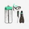 Kit De Snorkeling R'Gomoove Adulte Noir Vert