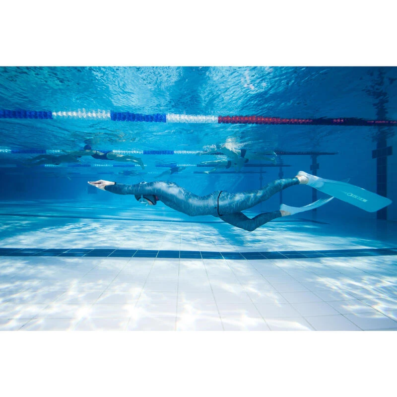 Pantalon De Combinaison D'apnée Freediving Néoprène 3mm FRD900 Gris Vert – Image 2