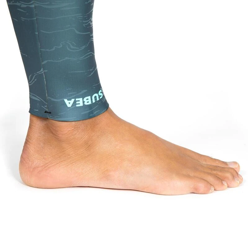 Pantalon De Combinaison D'apnée Freediving Néoprène 3mm FRD900 Gris Vert – Image 5