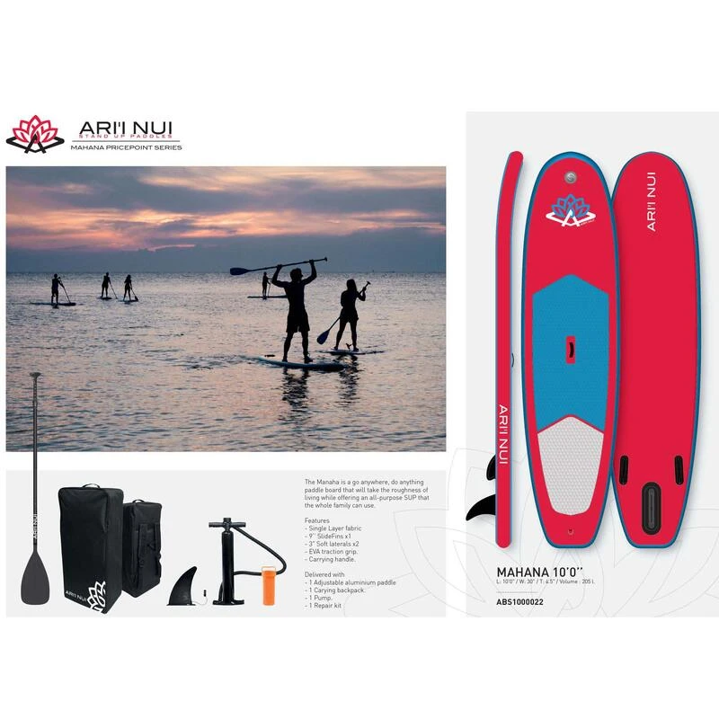 Planche De Stand Up Paddle Gonflable Mahana 10'0" Yellow â Image 2