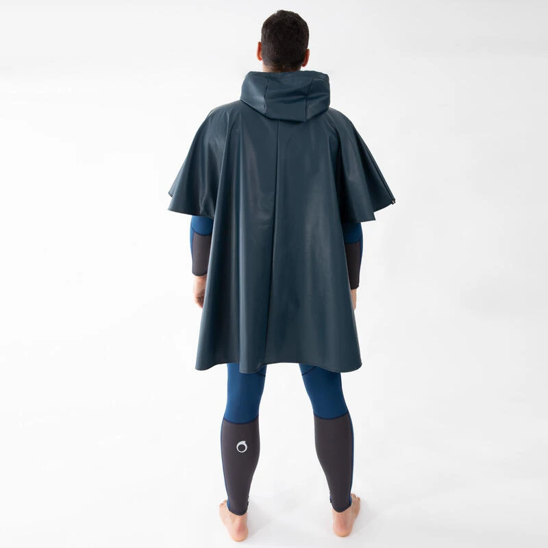 Poncho Coupe-vent Polaire De Plongée Sous-marine SCD Bleu Foncé – Image 3