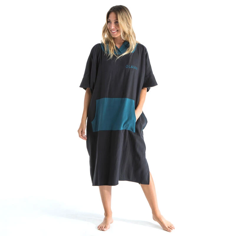 PONCHO SURF 500 ADULTE Noir â Image 2