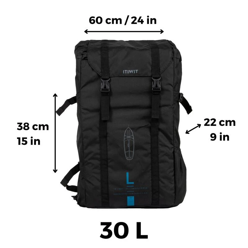 Sac Ă Dos De Transport De Stand Up Paddles Gonflables Compact Itiwit 8'/9/S/M/L â Image 6
