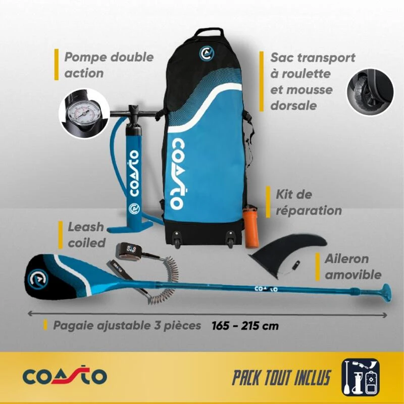 Stand Up Paddle Gonflable All-Round Argo Dropstitch TTS 335x84x15cm 11'x33"x6" – Image 6