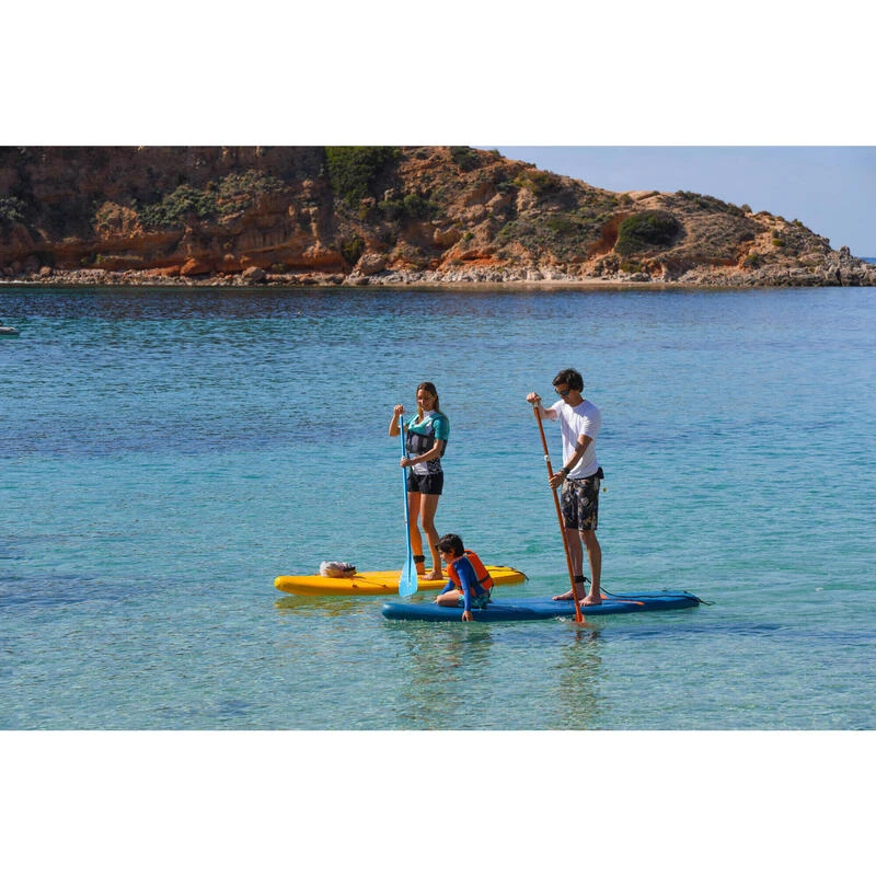 STAND UP PADDLE GONFLABLE DEBUTANT COMPACT S BLANC - JAUNE â Image 2