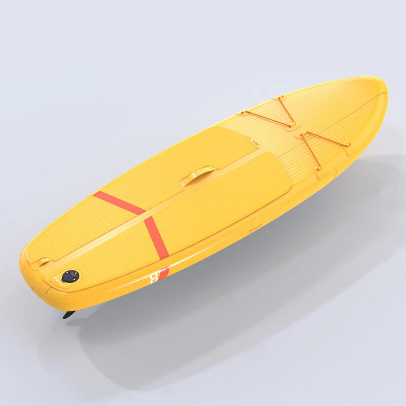 STAND UP PADDLE GONFLABLE DEBUTANT COMPACT S BLANC - JAUNE â Image 4